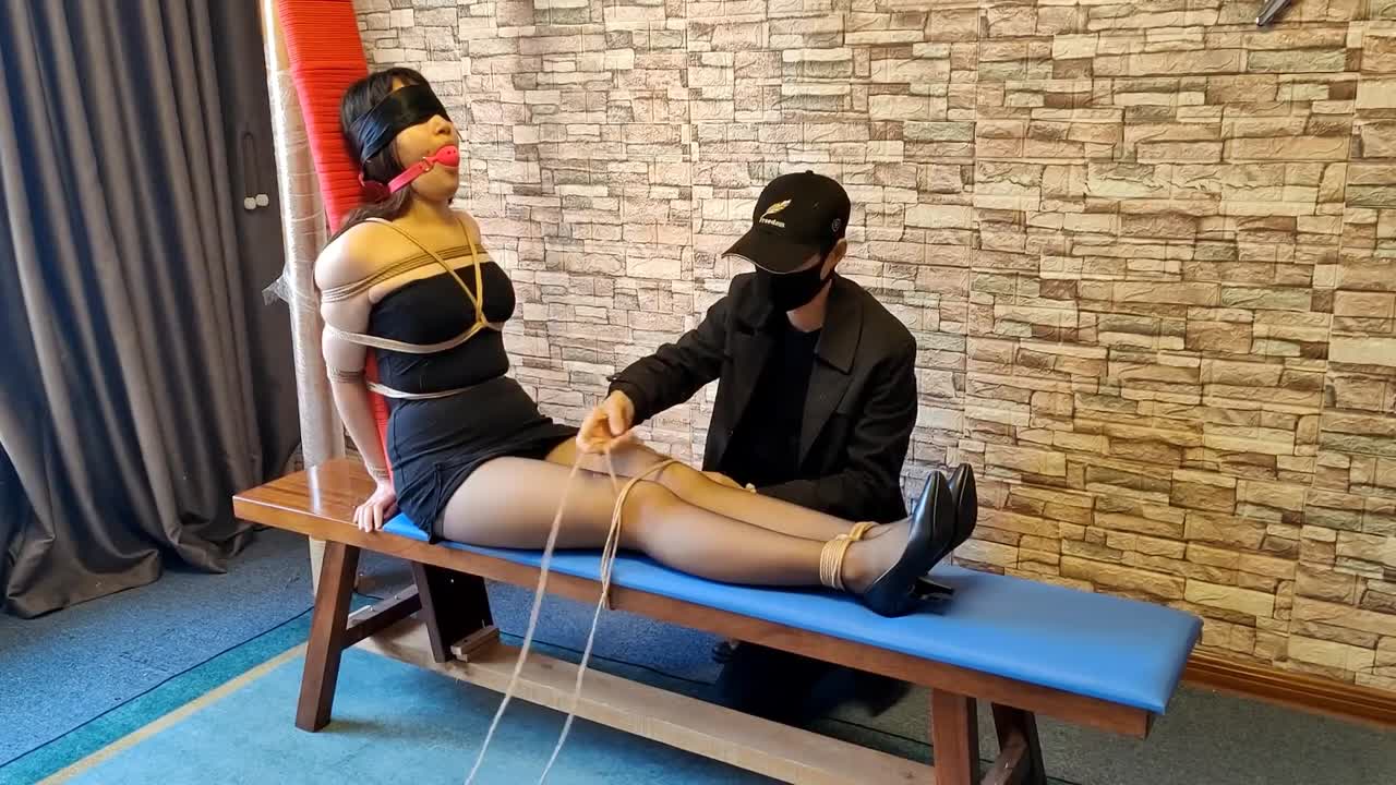 Someone Was Bad And Needed To Be Tied To A Bench Porn Video